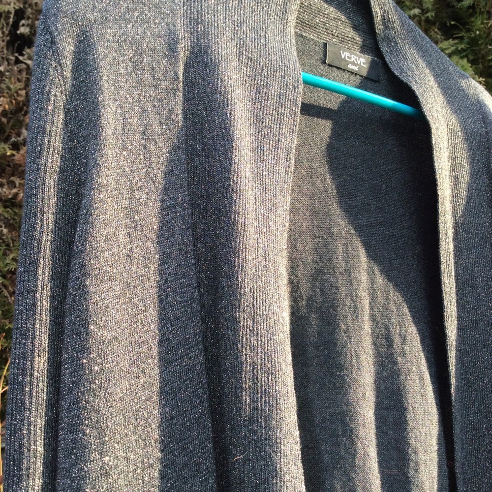 Verve ami open cardigan sweater glitter infused - Picture 2 of 7